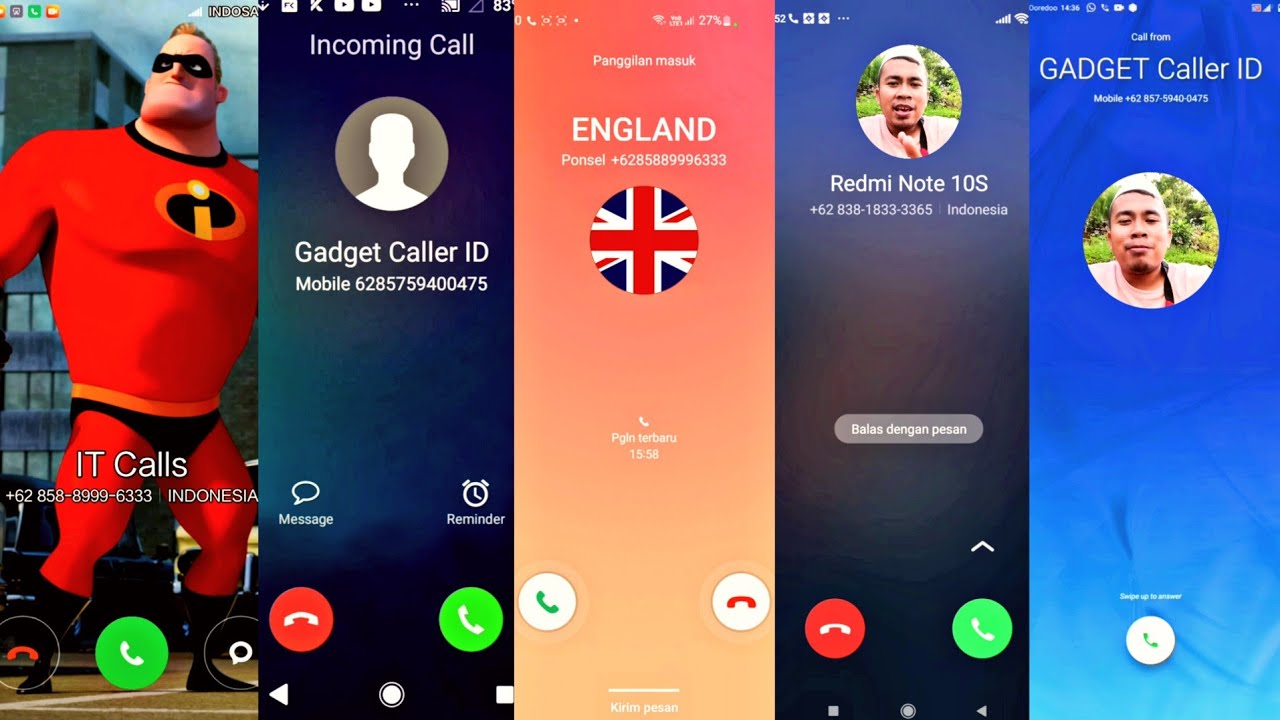 XIAOMI INCREDIBLE VS HUAWEI P30 VS SAMSUNG ENGLAND VS REDMI 10S VS SONY X1 incoming calls