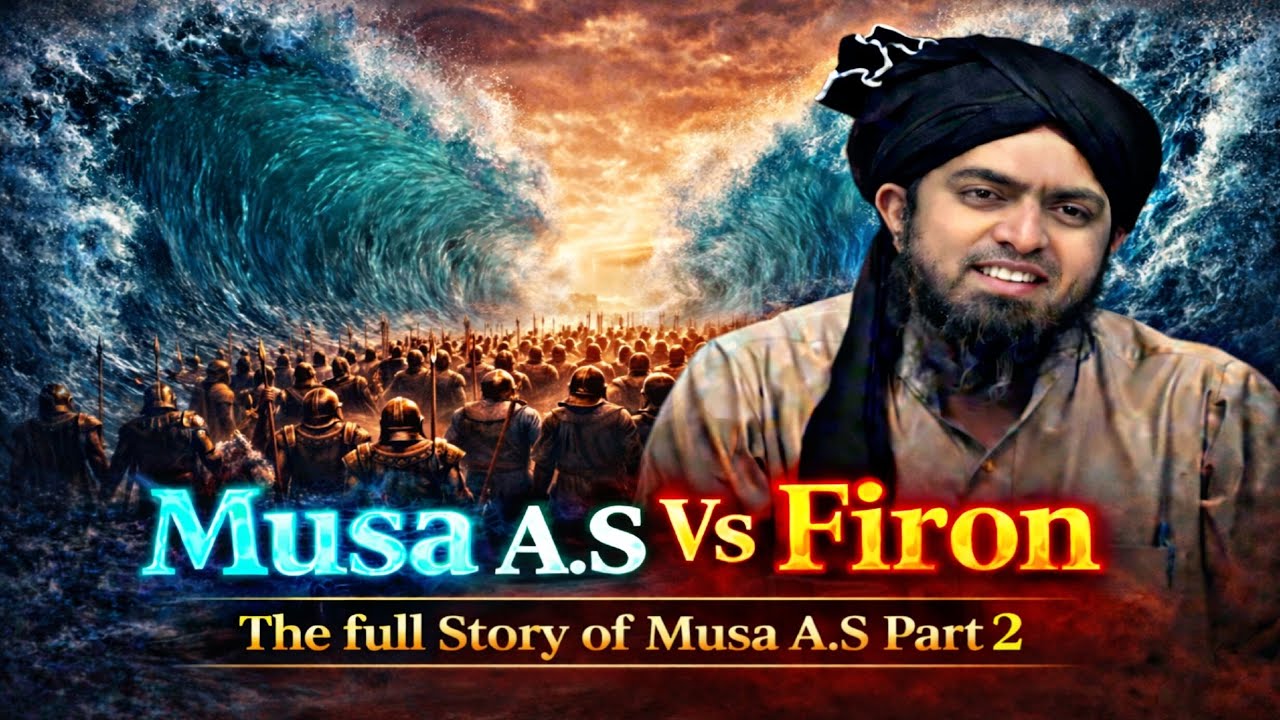 ❤️Musa A.S Vs Firon💥 | Firon Ka Lashkar Gharq🔥| Samandar Ka Azeem Mo‘jza🥶| Part 2🌟| Engineer Ali ❤️⏩