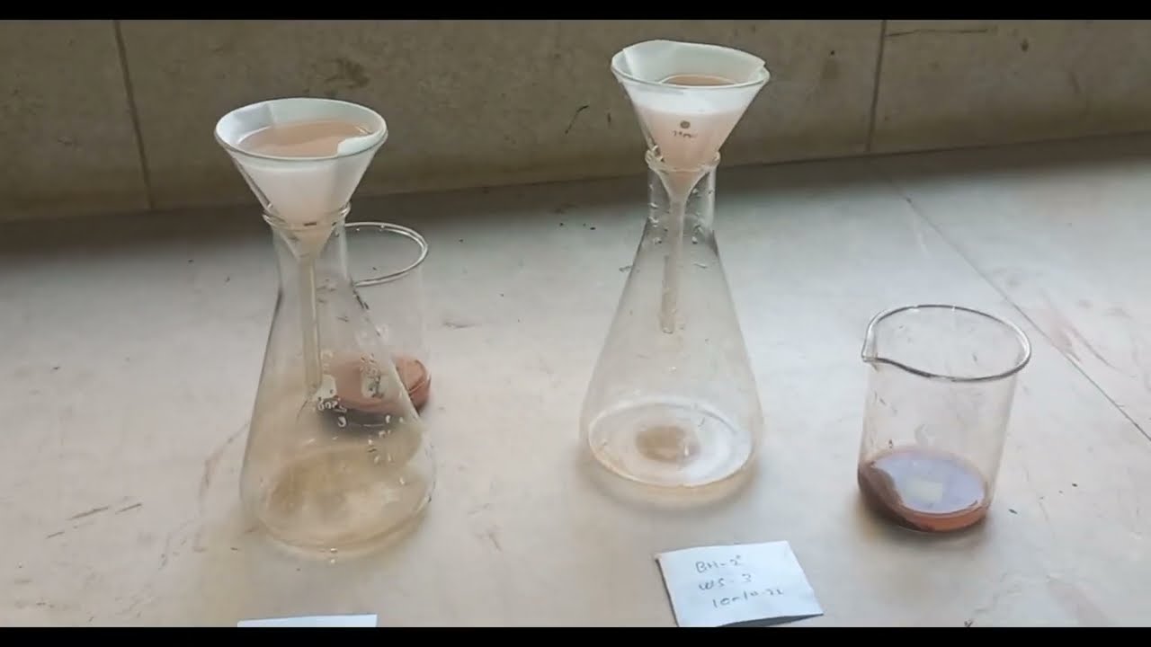 The pore water extracted from the soil is being filtered for sulfate analysis|Soil Sulphate Content