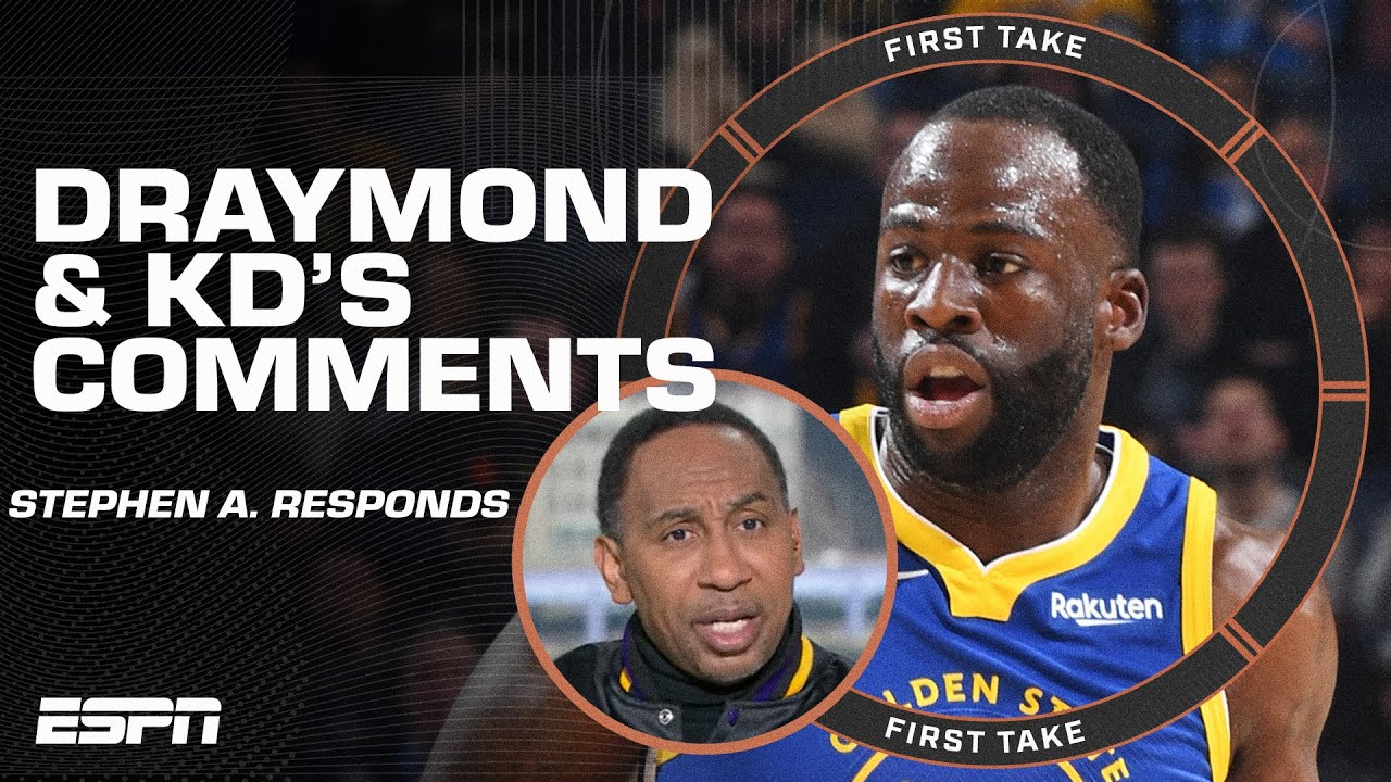 Stephen A. responds to Draymond's comments & KD's clap back at Shaq & Barkley 👀 | First Take