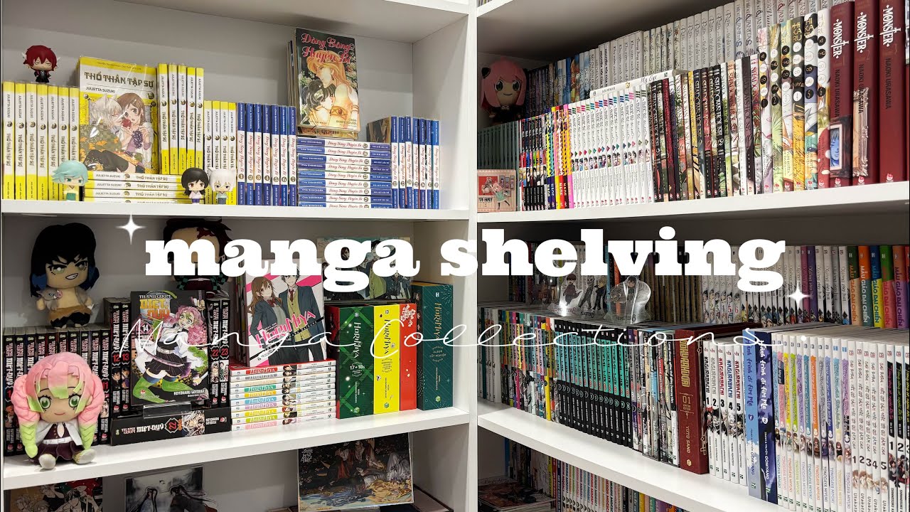 organize my manga shelf : 1700+ volumes | Xếp lại kệ truyện tranh | Huyn Lyn