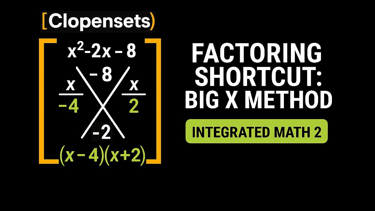 Factoring Shortcut  Big X Method | Integrated Math 2