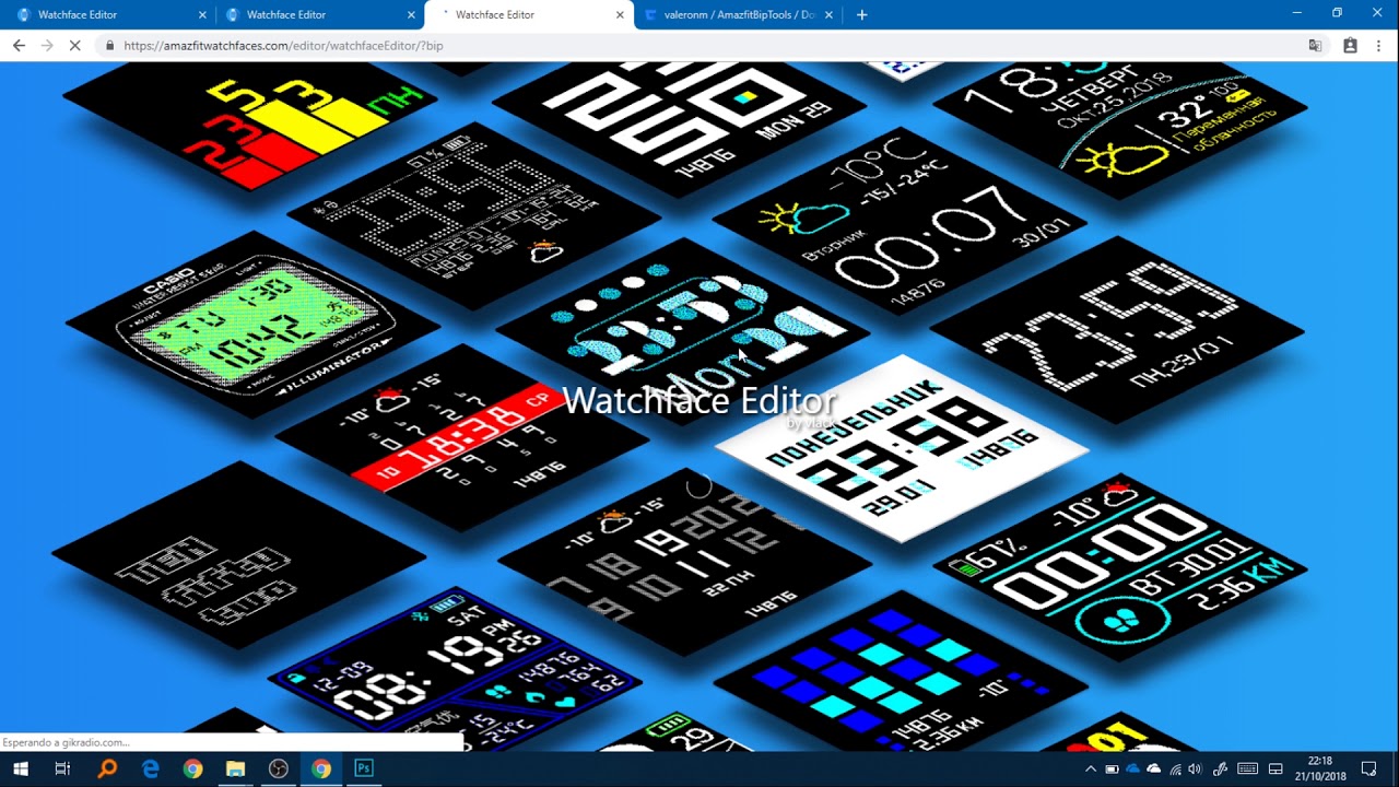 Diseña tu propio Watchface para el Amazfit Bip