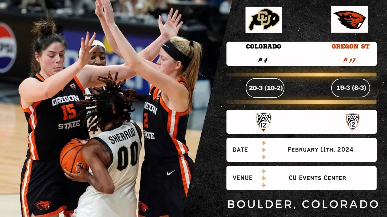 No. 4 Colorado vs No. 17 Oregon State | Pac-12 | 2.11.24