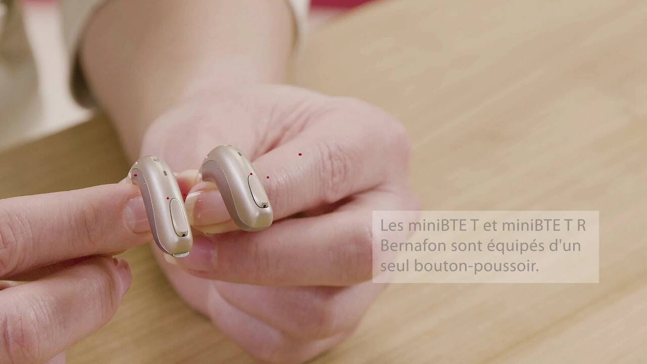 Comment régler le volume des appareils miniBTE T et miniBTE T R de Bernafon