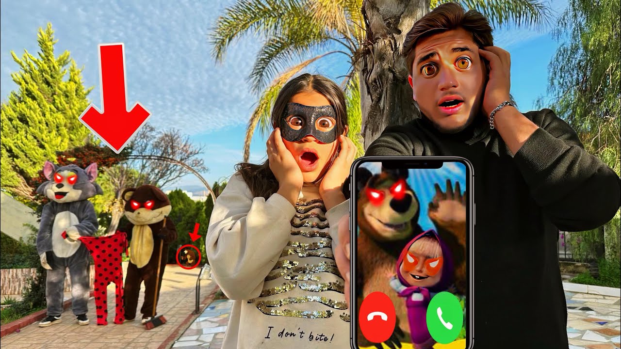 تعرضنا منزلنا للسرقة من الدب الشرير وتوم ماشا حاولت تساعدنا…!!مخيف