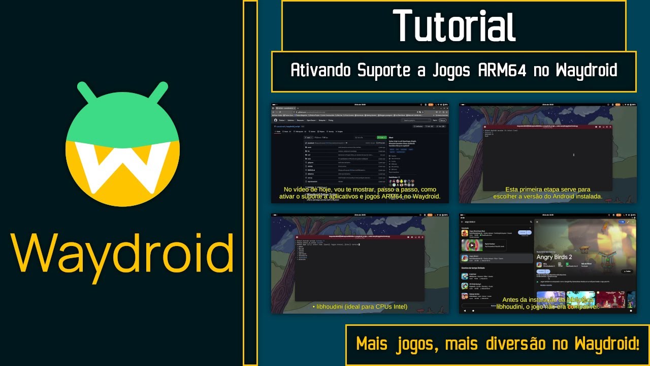 TUTORIAL - Ativando Suporte a Jogos ARM64 no Waydroid #linux #fedora42 #waydroid #wayland