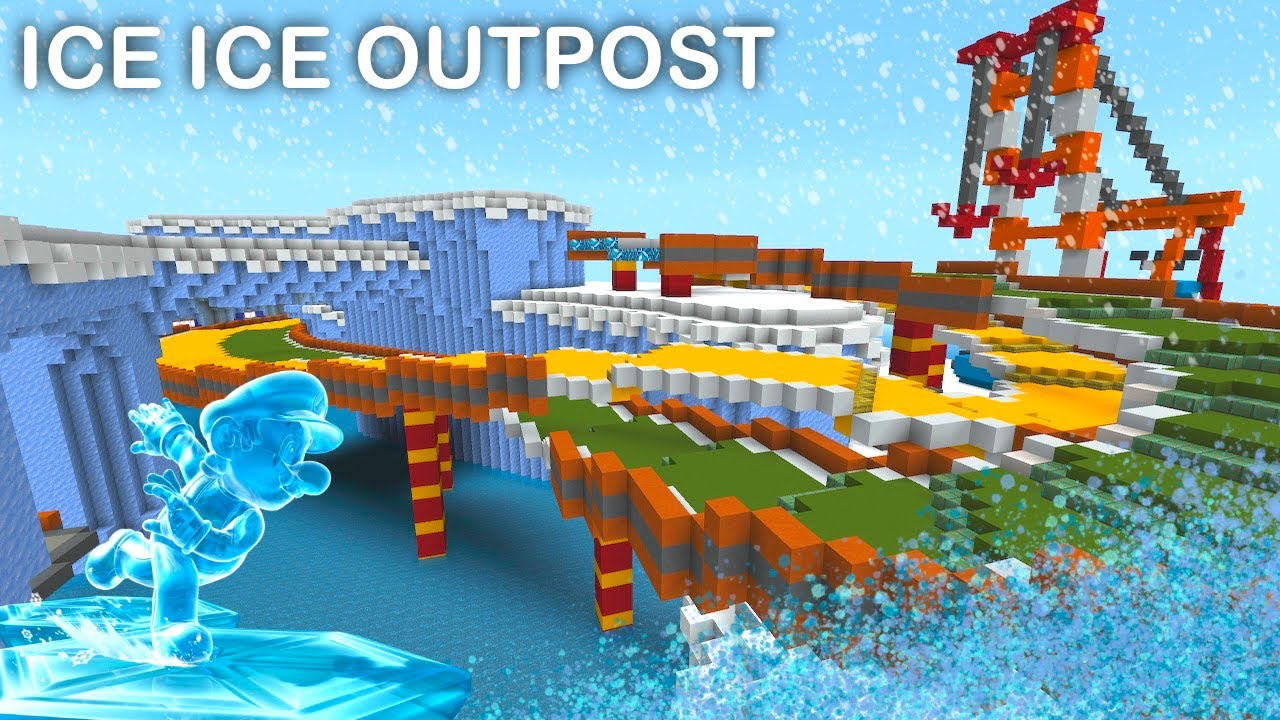 8DX Ice Ice Outpost - Mario Kart in Minecraft
