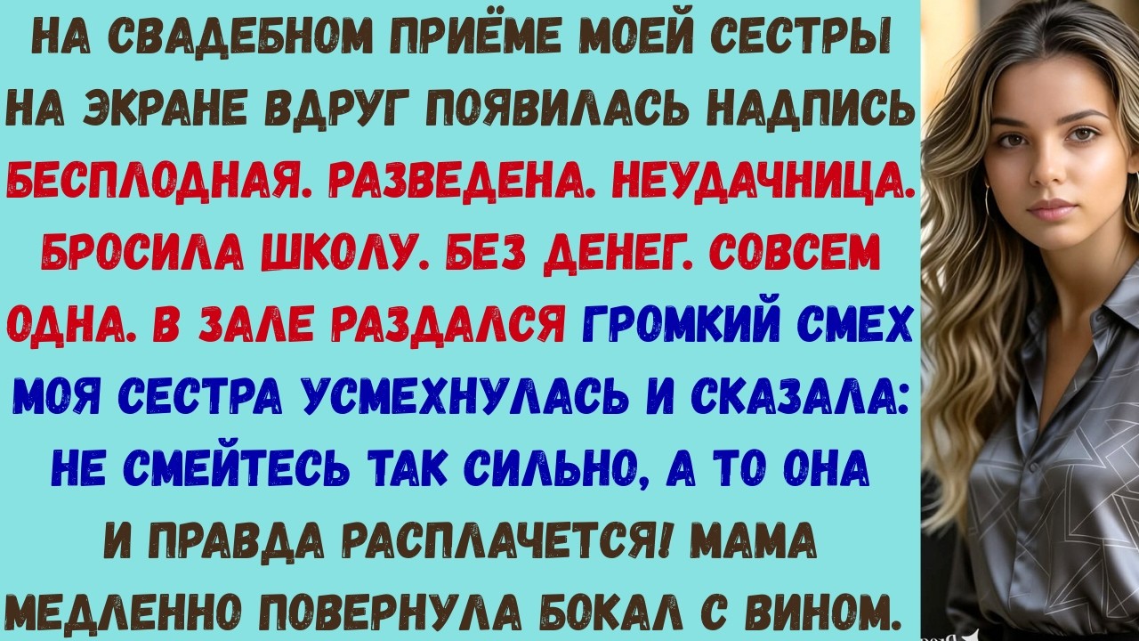 мои родители назвали меня позором семьи на свадьбе моей сестры — одно сообщение изменило всё