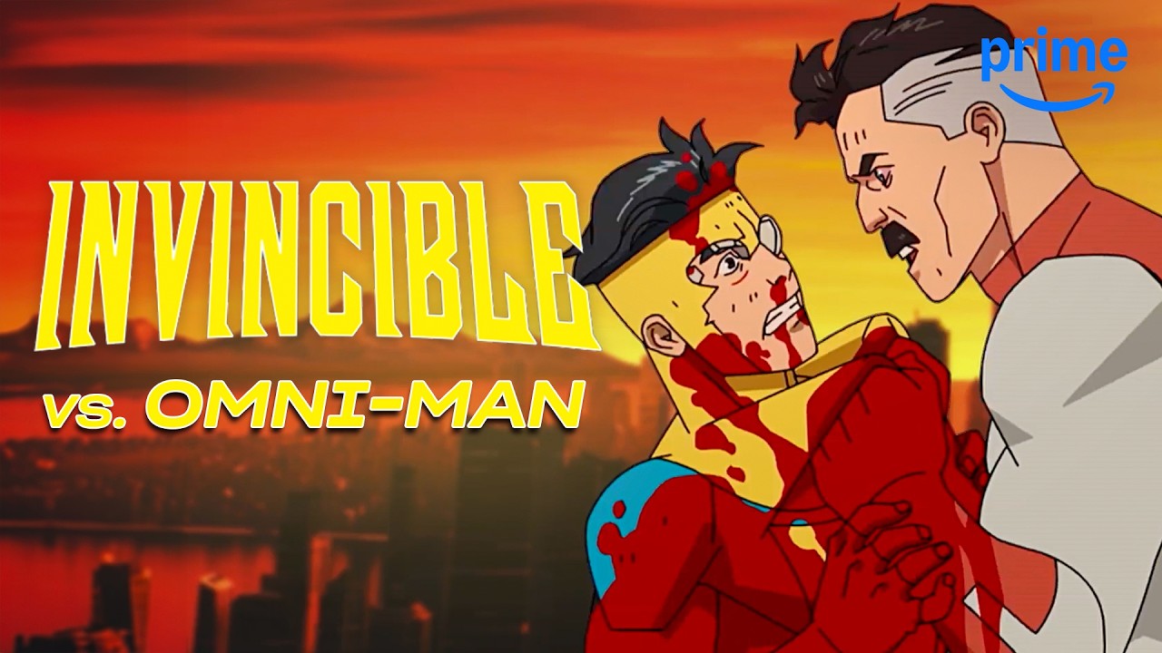 Omni-Man vs. Invincible: Train Crash Scene | Invincible | Clip | Prime Video