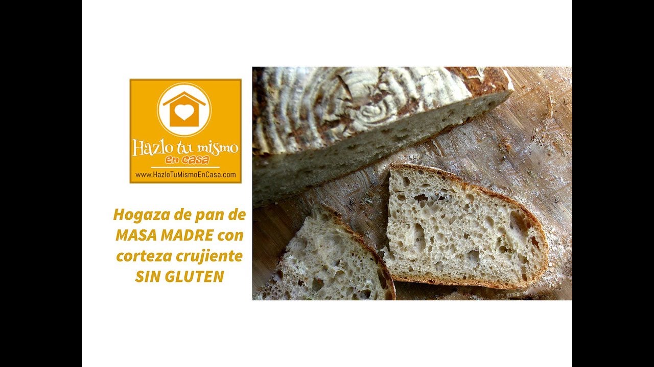 Hogaza de pan sin gluten sin preparados comerciales, sin lactosa y sin huevo