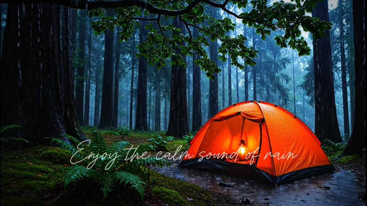 Soft rain in the middle of the forest | ASMR | the sound of rain
