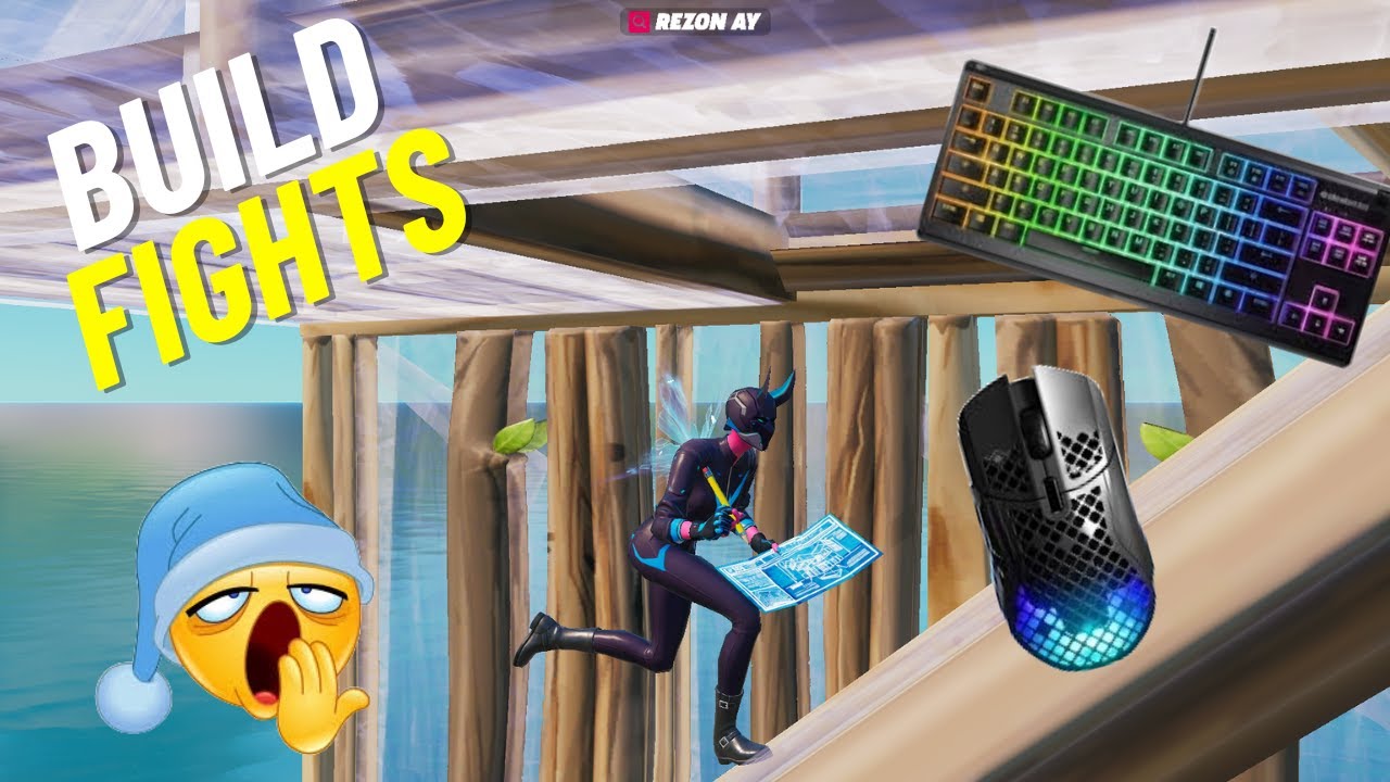 Fortnite Build Fights 😴 SteelSeries Apex 3 TKL ASMR 💤