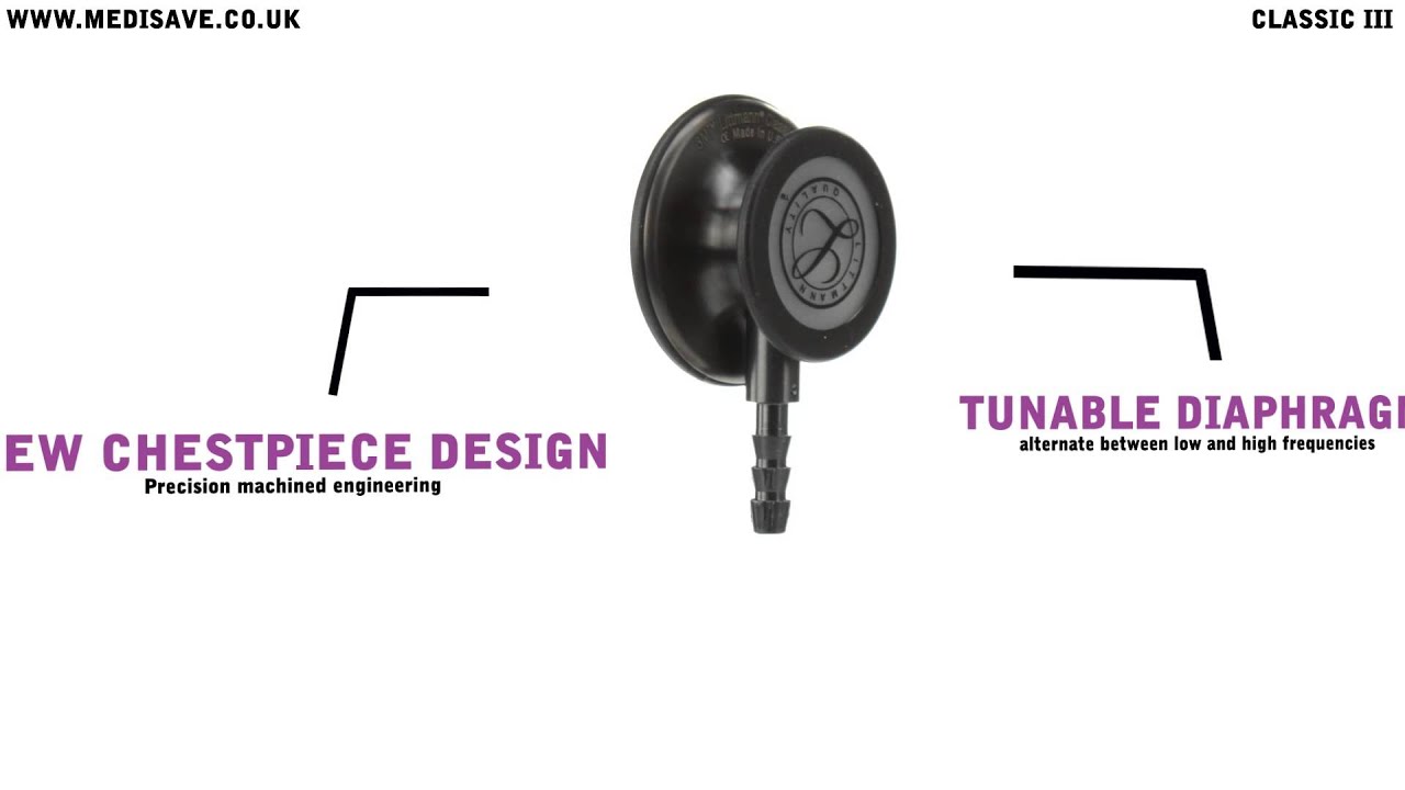 Littmann Classic III Stethoscope: Black and Smoke 5811