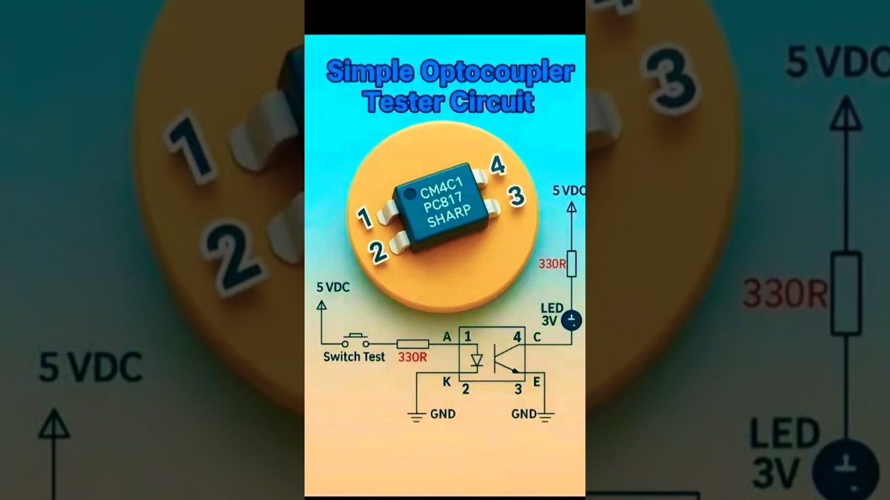 simple optocoupler testing circuit easy optocoupler using circuit with LED resistance complete circu