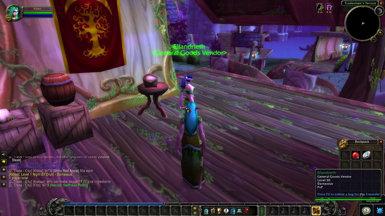 Darnassus General Goods vendor - WoW Classic