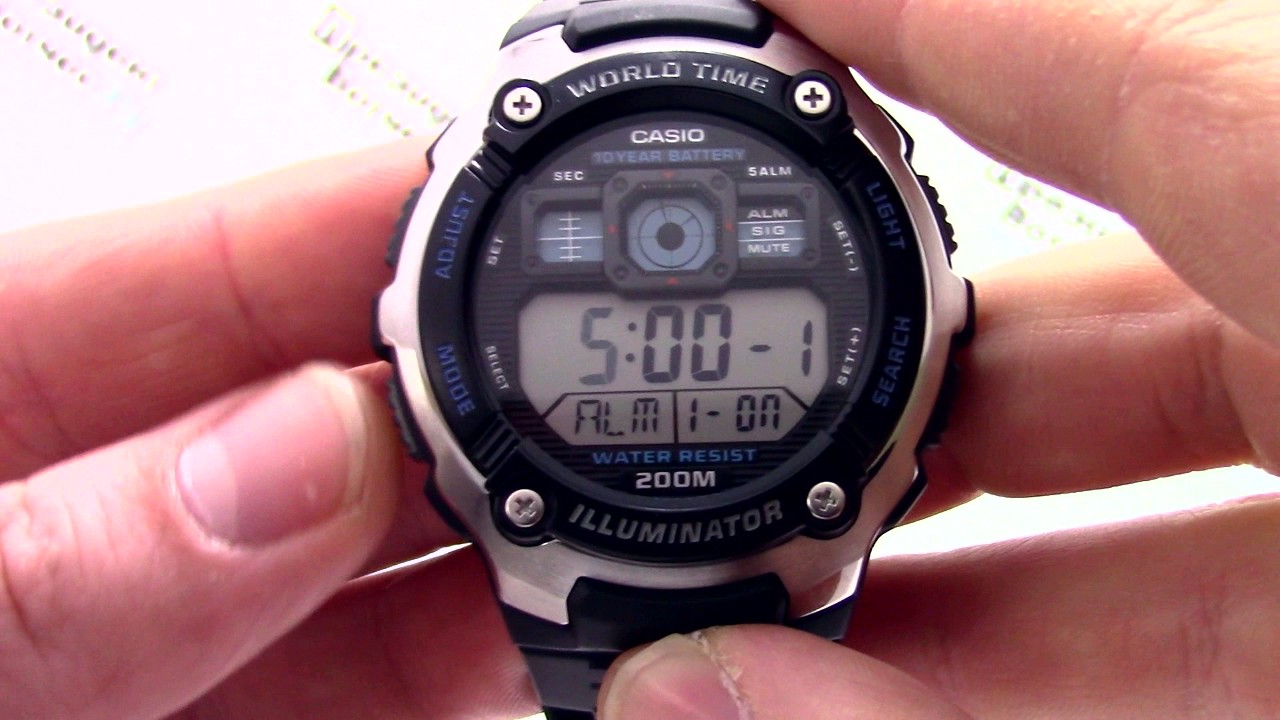 Часы Casio Illuminator AE-2000W-1A - Инструкция, как настроить от PresidentWatches.Ru