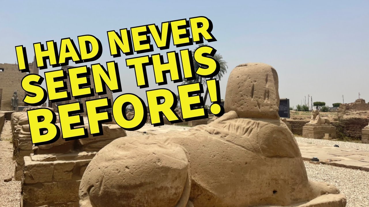 Lost 4K Footage from EGYPT 🇪🇬: Walking Tour of The Sphinx Avenue in Luxor, Egypt (Al-Kebbash Road)