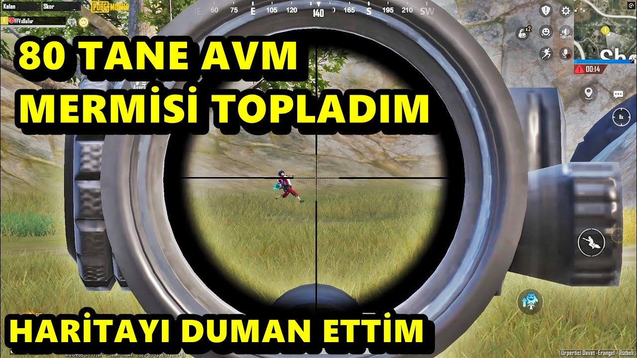 80 TANE AVM MERMİSİ TOPLADIM ! HARİTAYI DUMAN ETTİM BATUR GAME SOLO SQUAD PUBG MOBİLE