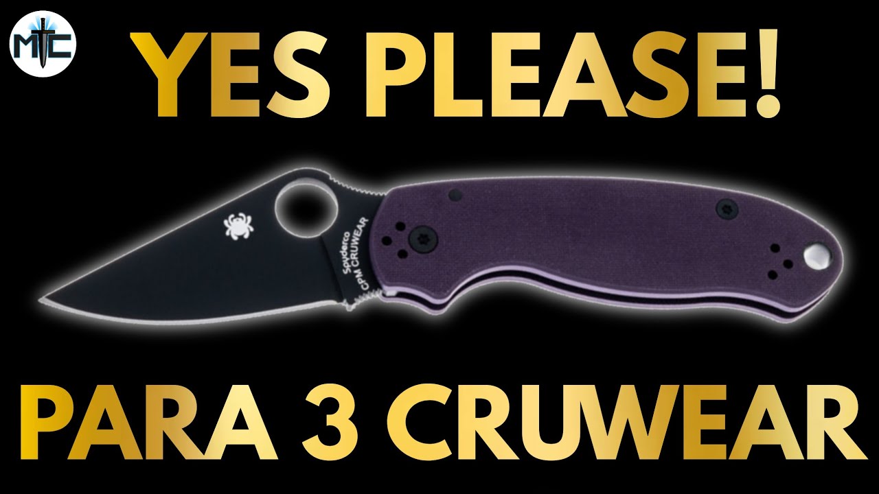 SPYDERCO PARA 3 CRUWEAR INCOMING!