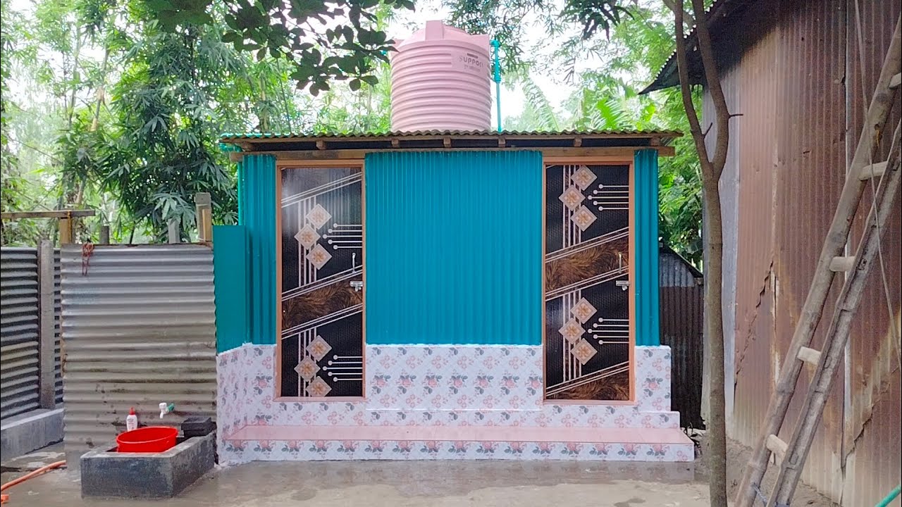 বাথরুম টয়লেট নতুন ডিজাইন খরচ সহ বিস্তারিত হিসাব || new model bathroom tiolet || half wall bathroom
