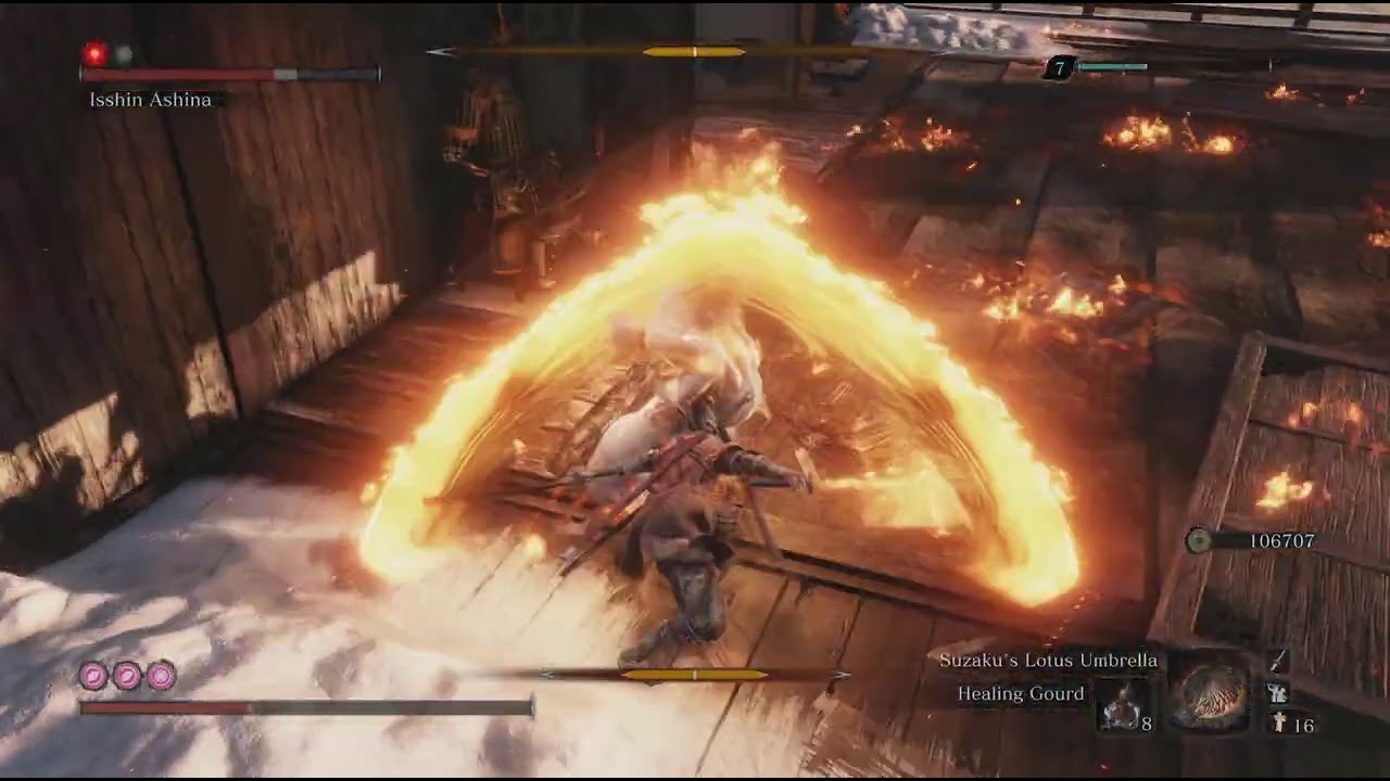 Sekiro: Shadows Die Twice:Emma and Ishina full fight new game plus.