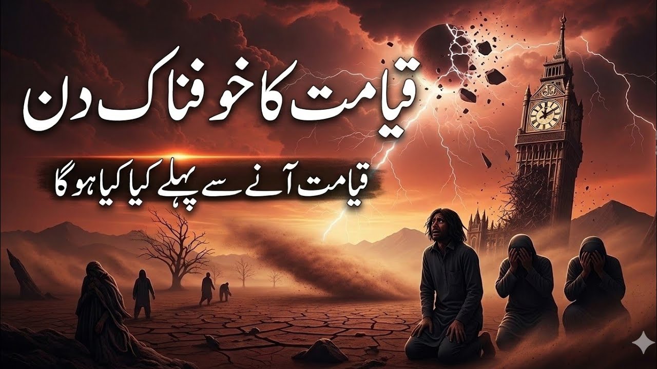 قیامت کی نشانیوں کا پورا منظر | حضرت عیسیٰ کا آنا  سورج قریب آنا| Qayamat any sa phly ki nishaniyan 