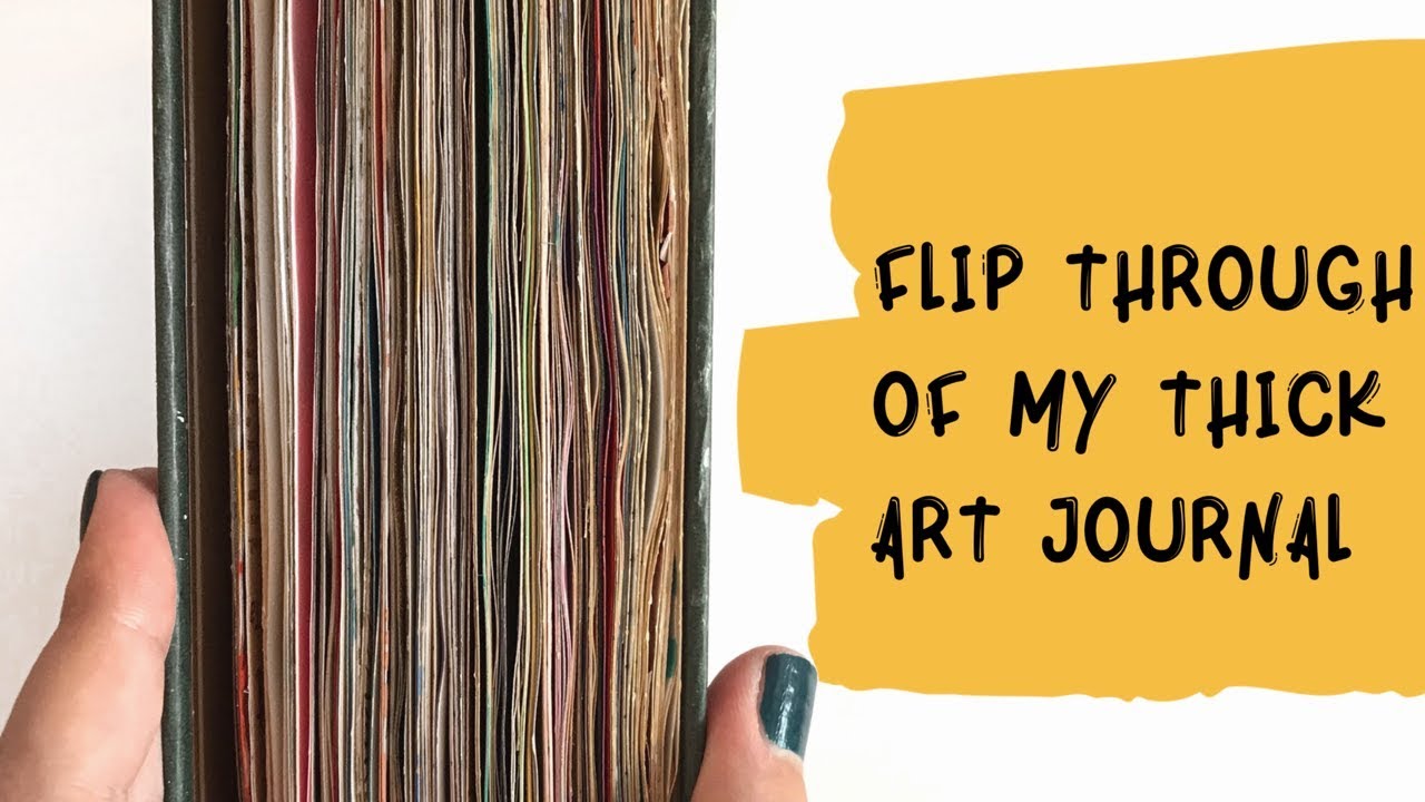 Flip through of my thick ART JOURNAL/Sketchbook✨ aesthetic/asmr/artsy/ leilainspire