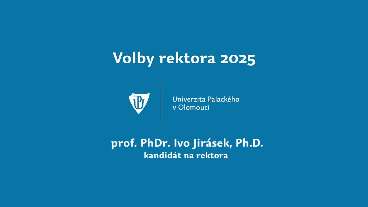 Kandidát na rektora prof. PhDr. Ivo Jirásek, Ph.D.