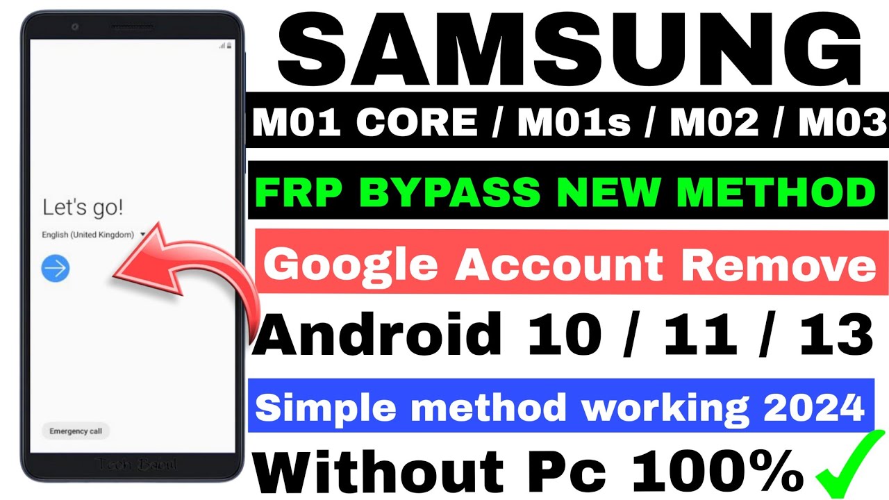 Samsung M01 Core /A01/M01s/A03s FRP Unlock Without PC Android 11/12/13 new method 2024