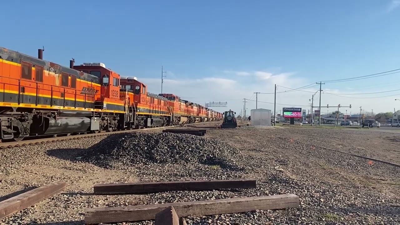 BNSF Funeral Train In Saginaw TX