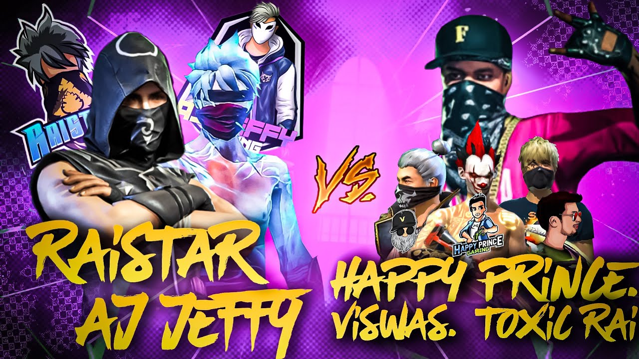 💥😍Raistar x Aj Jeffy Vs HappyPrince,ToxicRai😱🔥||🤗2 Vs 4 Clash Between Brothers🥵🔥||Garena-Free Fire