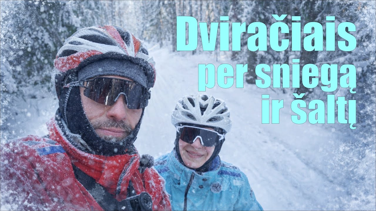 ❄️🚴🚴‍♀️ Dviračiais per sniegą ir šaltį [4K]
