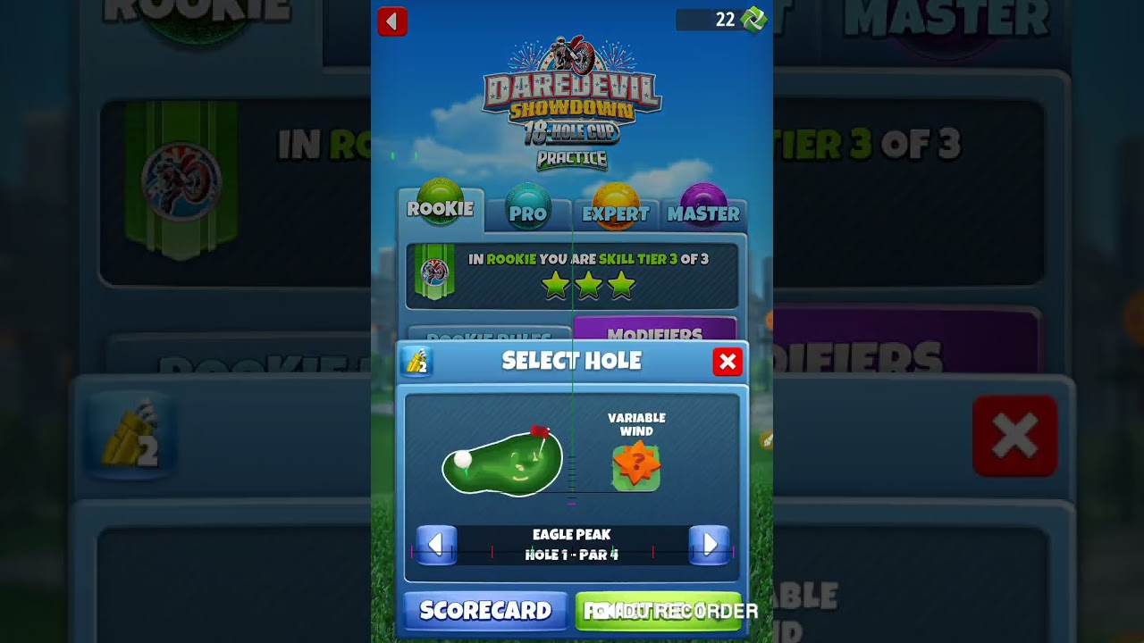 Golf Clash Daredevil Showdown Rookie Front 9 Scouting Report