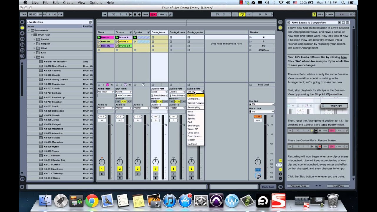 Setup Submix for Live Performance with Ableton Live!