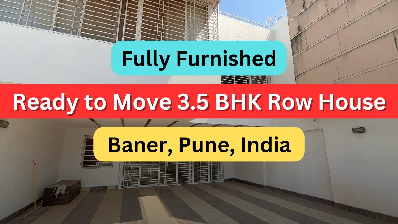 Luxury Row House in Baner Pune, India | 3.5 BHK Fully Furnished | +91 7420923928 I #rowhouseforsale