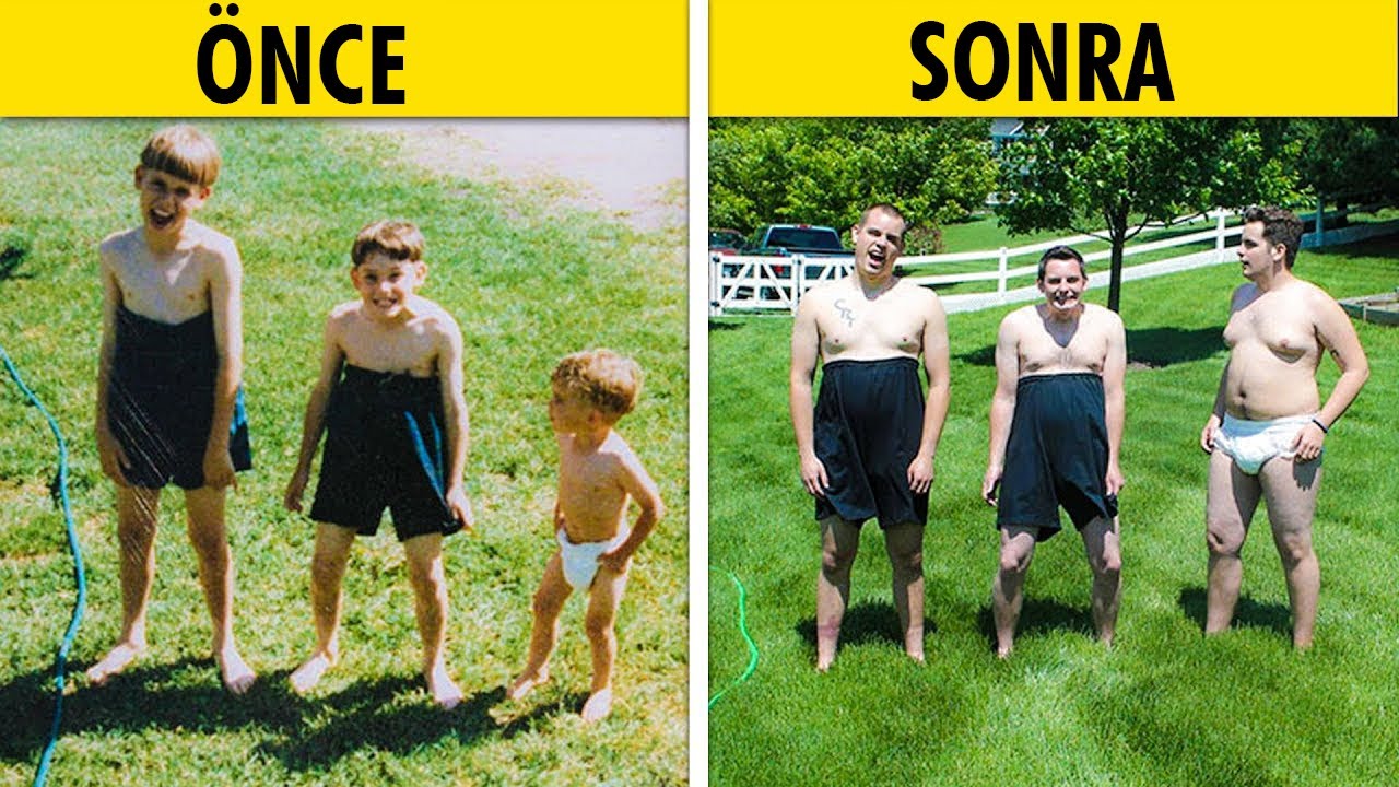 Çocukluk Fotoğraflarını Yeniden Canlandırmak (Önce-Sonra)
