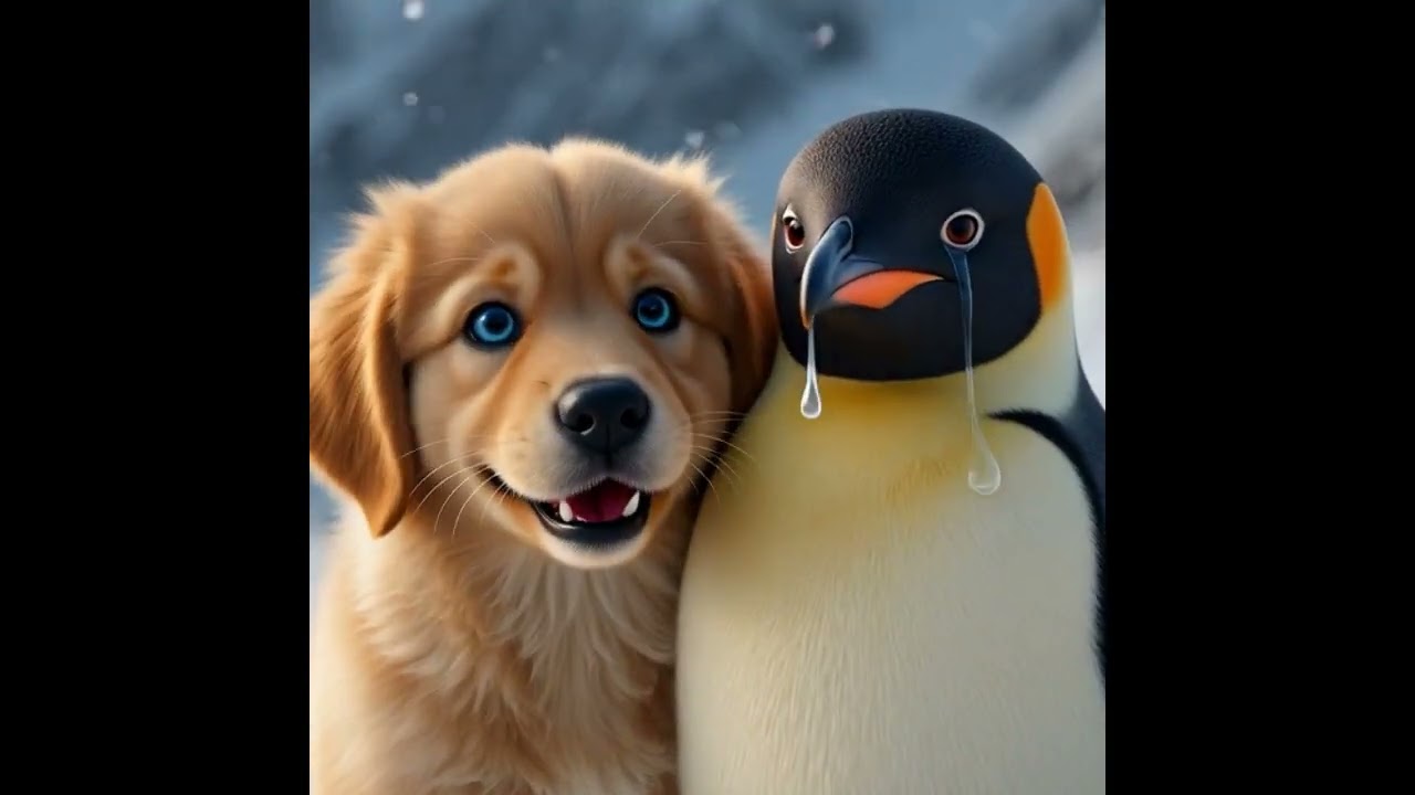 #puppystory#penguin #puppy and his heart broken penguin.