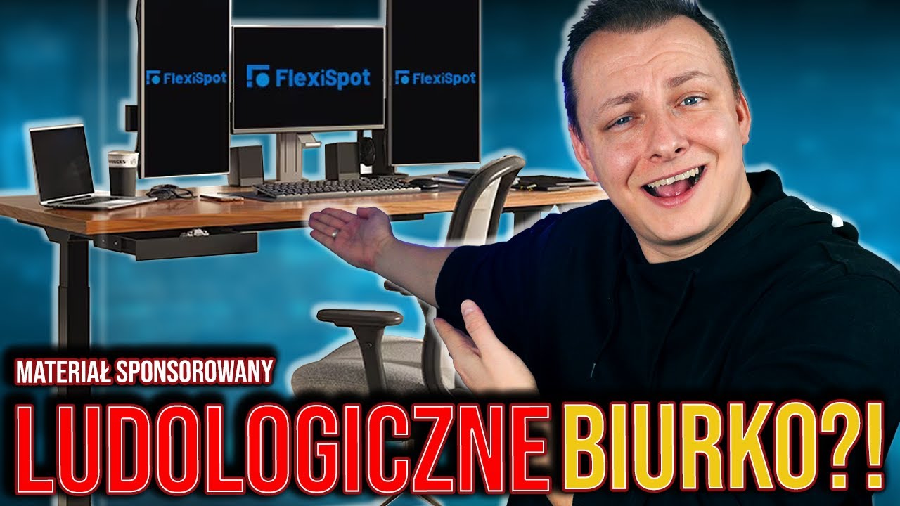 Czy podnoszone biurko ma sens? Flexispot rozwiązał m&oacute;j problem z tworzeniem film&oacute;w #reklama