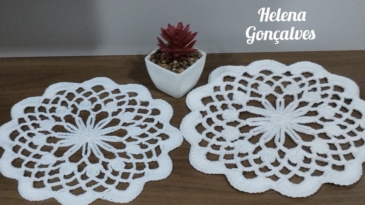 TOALHINHA DE CROCHÊ DELICADA #helenagonçalves #semprecirculo