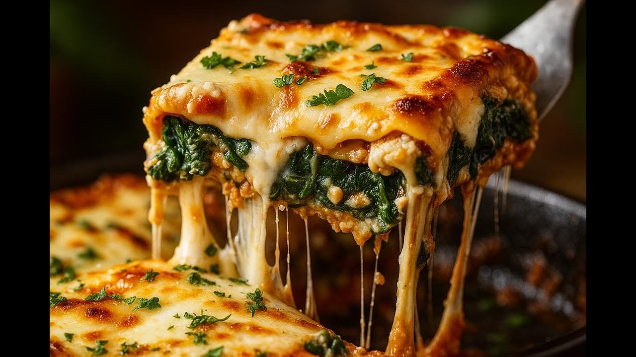 🔥 &ldquo;Creamy White Sauce Spinach Lasagna | Easy Bechamel Spinach Lasagna Recipe&rdquo;