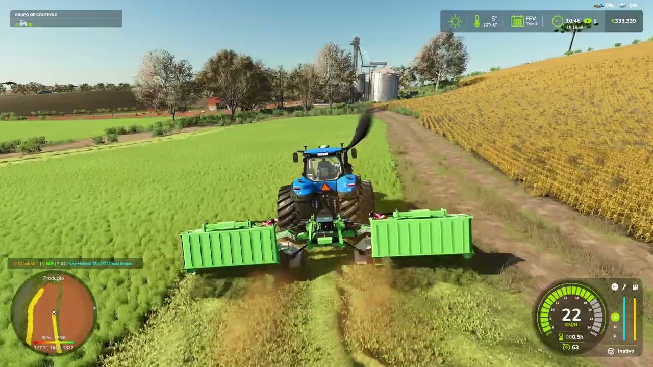 FS 25,TURVO MAP, CORTANDO CAPIM E FAZENDO FENO.