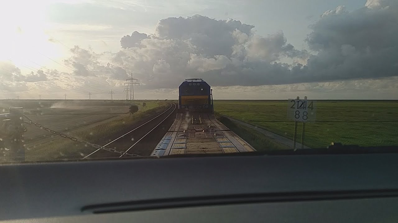 [Sound] Videomitfahrt ganz vorne. Der AUTOZUG Sylt Shuttle. Niebüll-Westerland