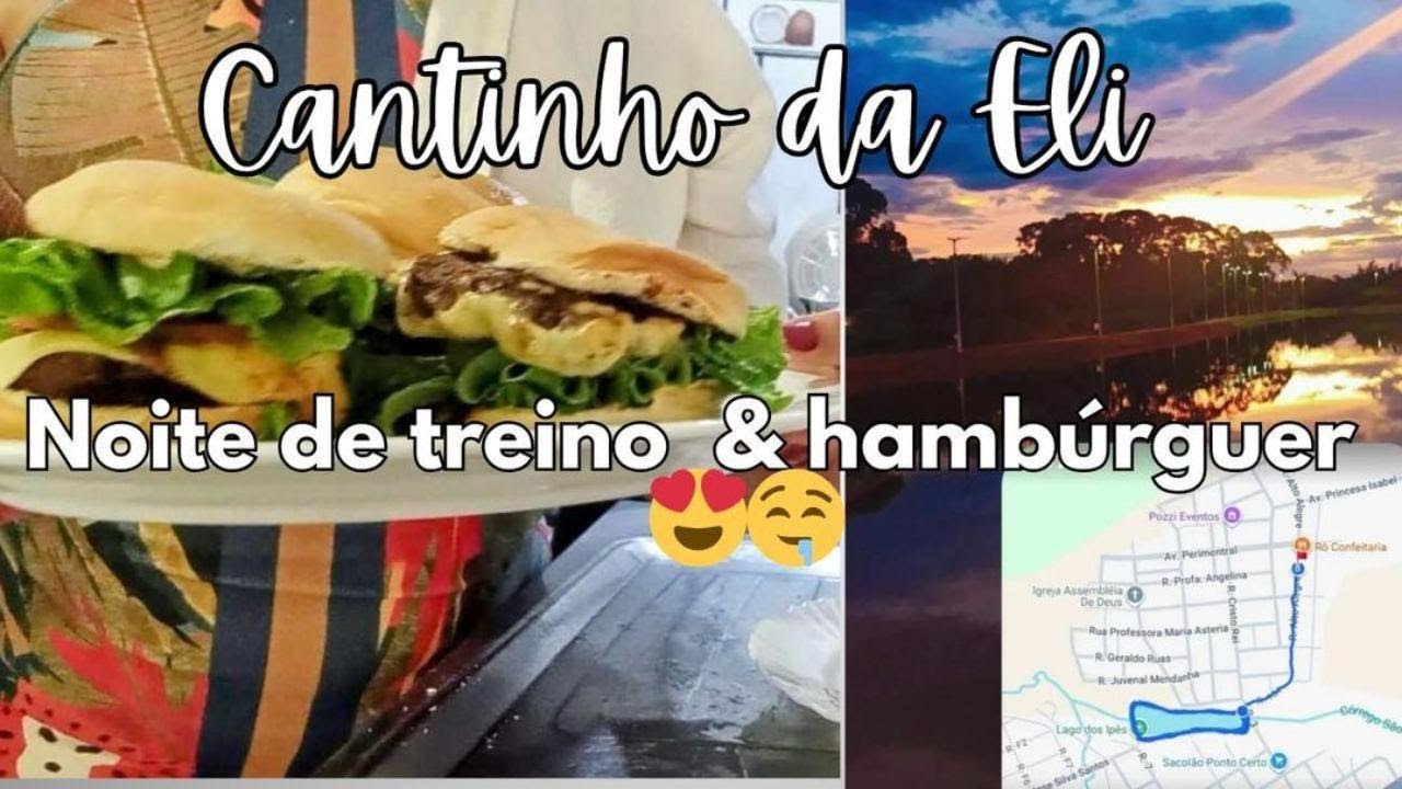 Noite de treino e hambúrguer com cebola caramelizadas