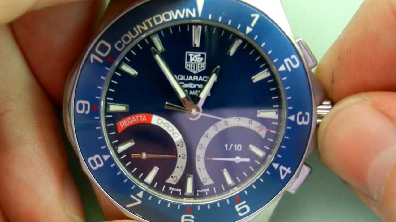 Tag Heuer Calibre S Regatta: Factory reset, hand setting and functions.