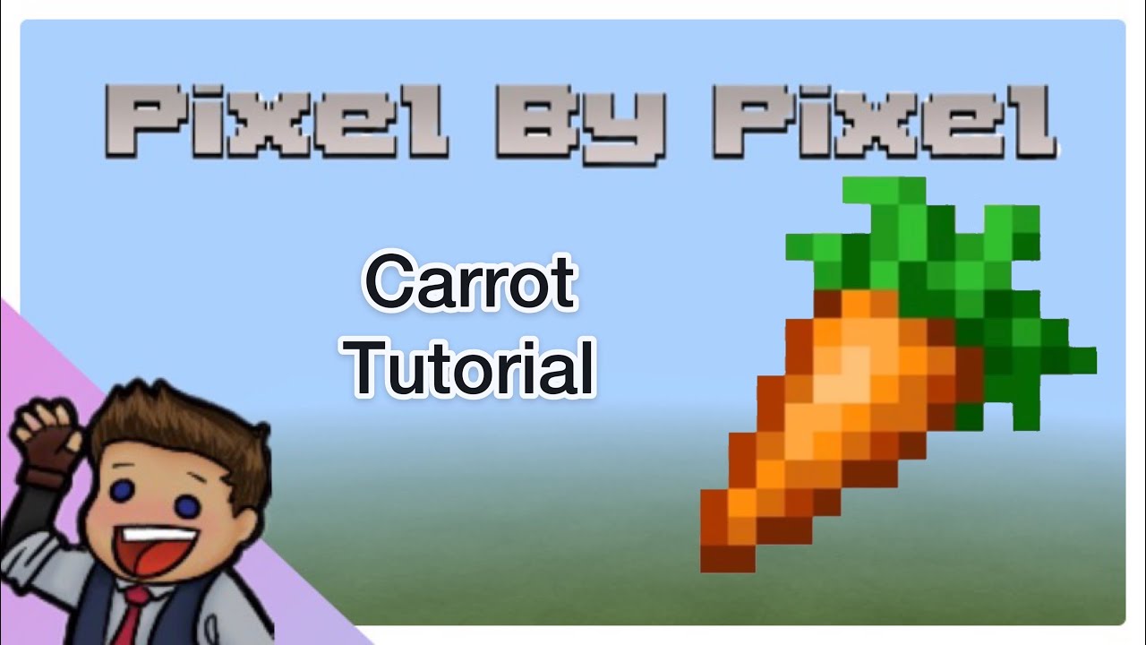 Minecraft Carrot Tutorial | Pixel Art | Minecraft Bedrock Edition | Pixel By Pixel