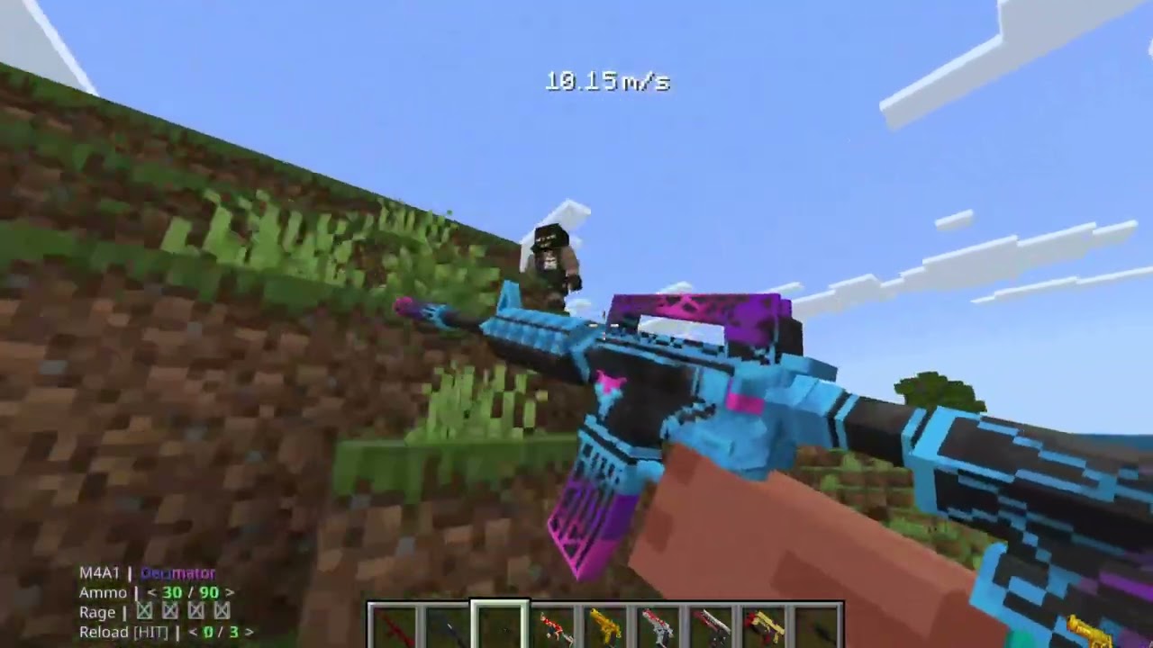 【マイクラ統合版】銃アドオン「Actual Guns 2」