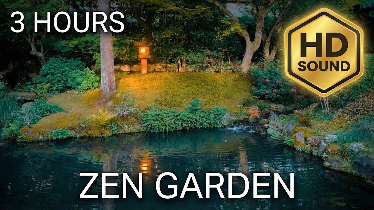 3-Hour Japanese Zen Garden for Focus & Sleep | NEW Improved Audio