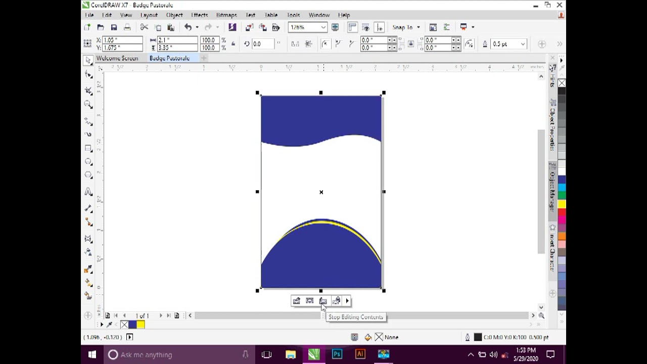 COMMENT FAIRE UN CONCEPT BADGE D'IDENTITE SUR COREL DRAW X7 l HOW TO MAKE AN IDENTITY BADGE CONCEPT