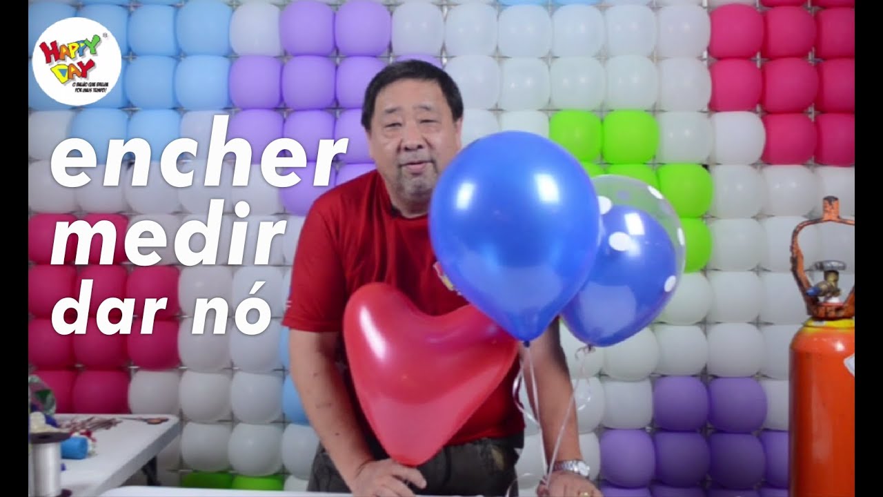 Como ENCHER, MEDIR E DAR O NÓ -  Balão/Bexiga